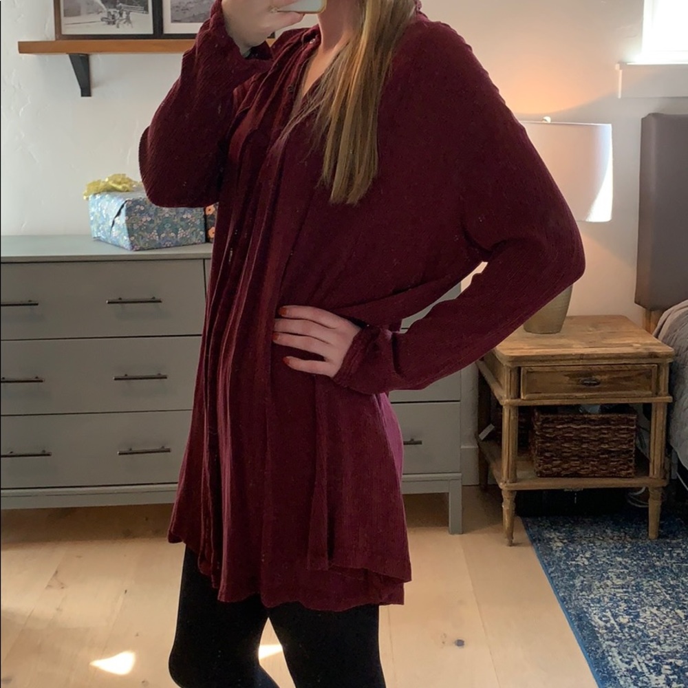 Flowy Free People Maroon Dress in Medium